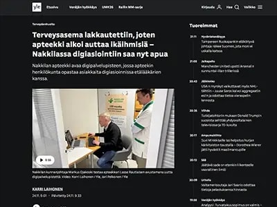 Terveysasema lakkautettiin, joten apteekki alkoi auttaa ikäihmisiä – Nakkilassa digiasiointiin saa nyt apua