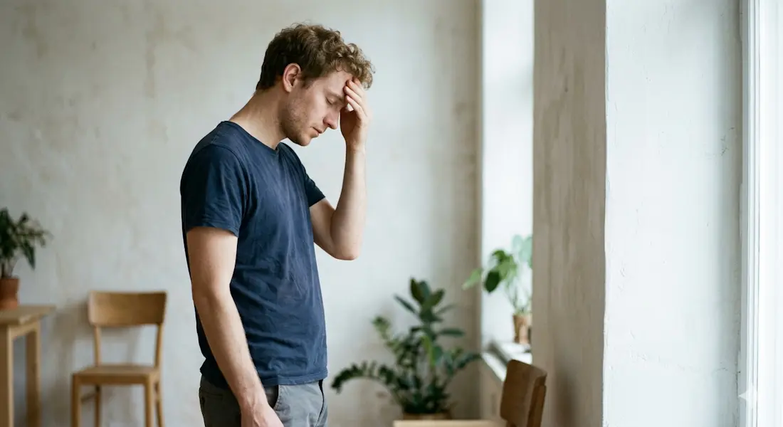sad man with hantavirus symptoms